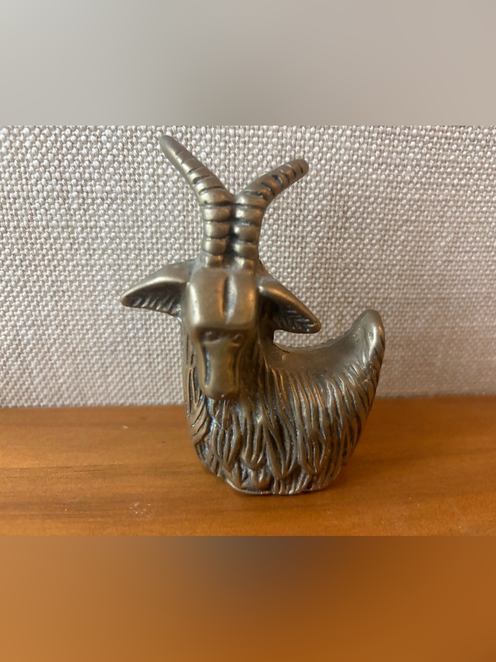 Vintage Brass Capricorn Goat Figurine